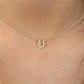 0.06CTW Mini Diamond Horseshoe Necklace  customdiamjewel   