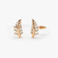 0.22CTW Diamond Leaf Earrings  customdiamjewel 10KT Rose Gold VVS-EF