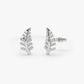 0.22CTW Diamond Leaf Earrings  customdiamjewel 10KT White Gold VVS-EF