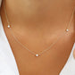 0.19CTW 3 Stone Bezel Set Diamond Necklace  customdiamjewel   