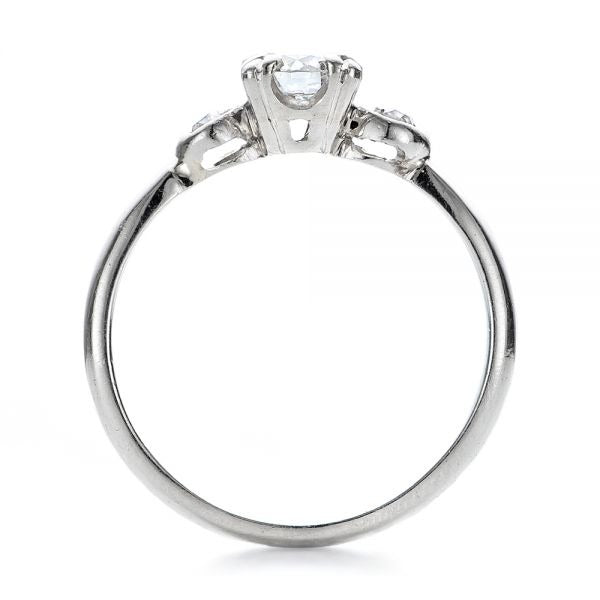 Thin Three Stone Moissanite Engagement Ring  customdiamjewel   