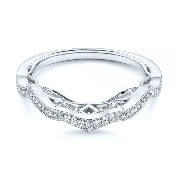 Contour Moissanite Wedding Band  customdiamjewel   