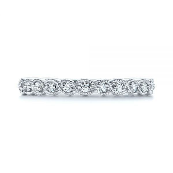 Infinity Shape Moissanite Wedding Band  customdiamjewel 10KT White Gold VVS-EF