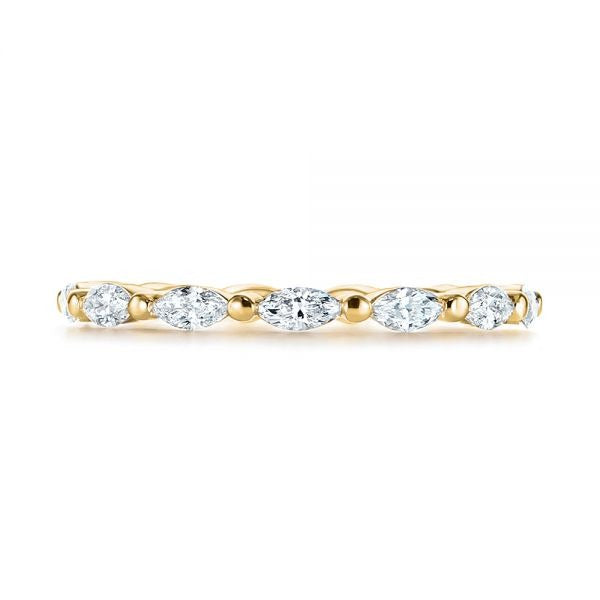 Marquise Moissanite Eternity Wedding Band  customdiamjewel 10KT Yellow Gold VVS-EF