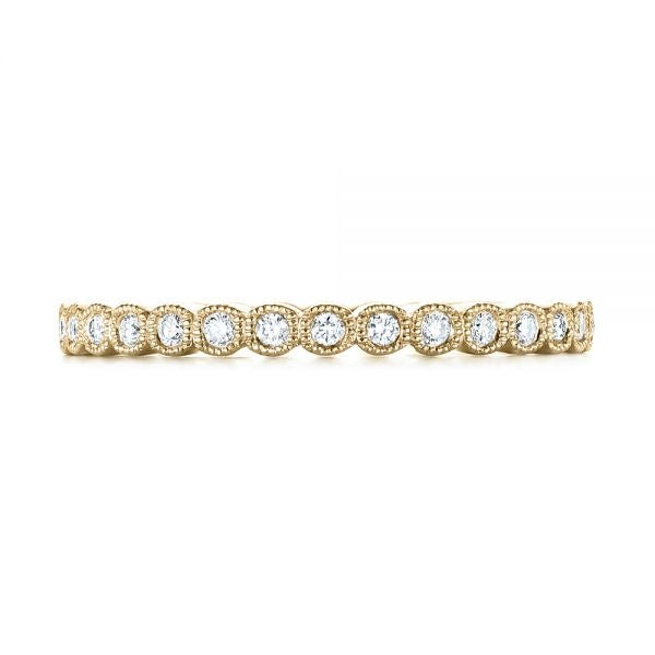 Bezel Set Moissanite Eternity Wedding Band  customdiamjewel 10KT Yellow Gold VVS-EF