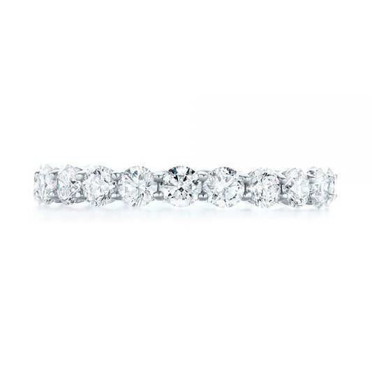 Shared Prong Basket Set Moissanite Eternity Wedding Band  customdiamjewel   