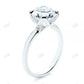 Round Cut Moissanite Tulip Setting Engagement Ring  customdiamjewel   