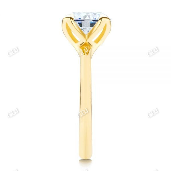 Round Cut Moissanite Tulip Setting Engagement Ring  customdiamjewel   