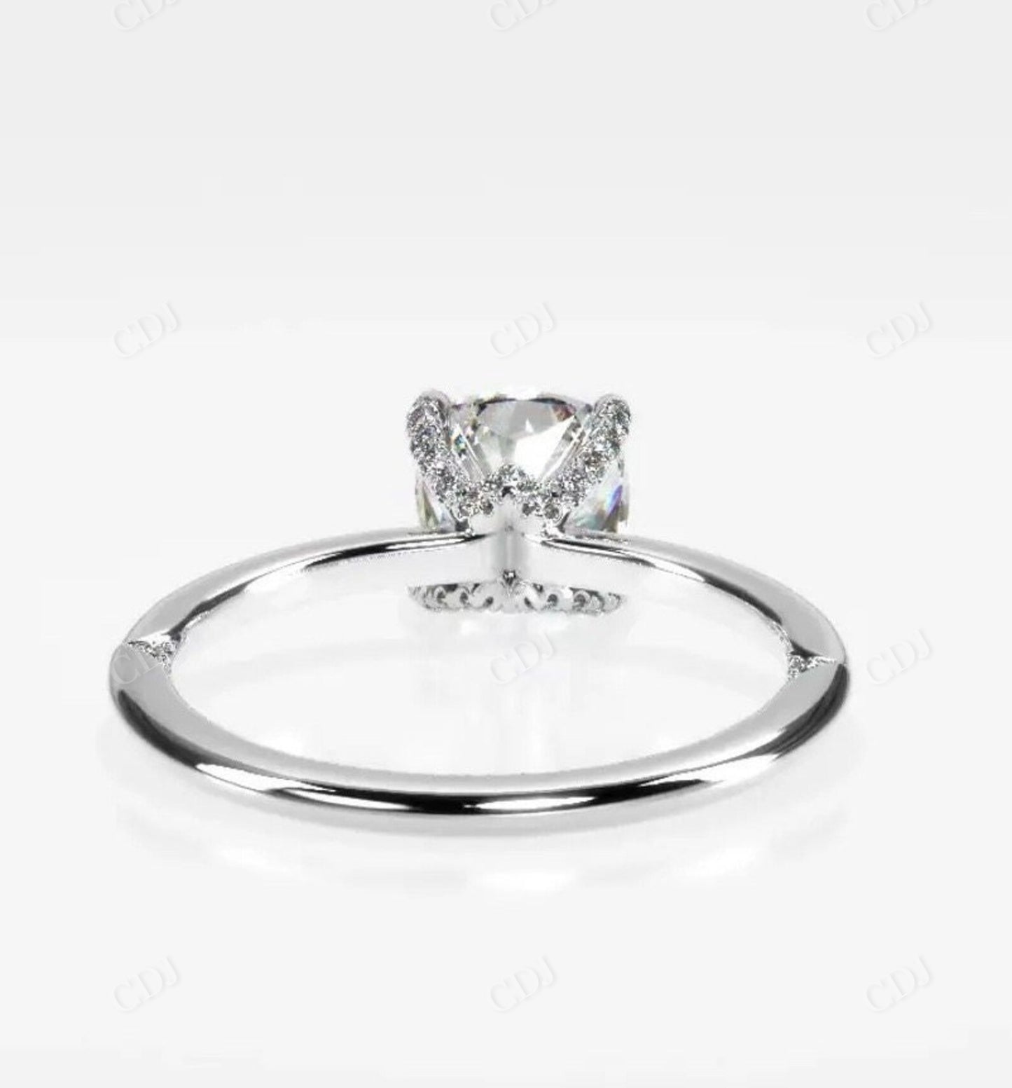 Elongated Cushion Cut Moissanite Engagement Ring  customdiamjewel   