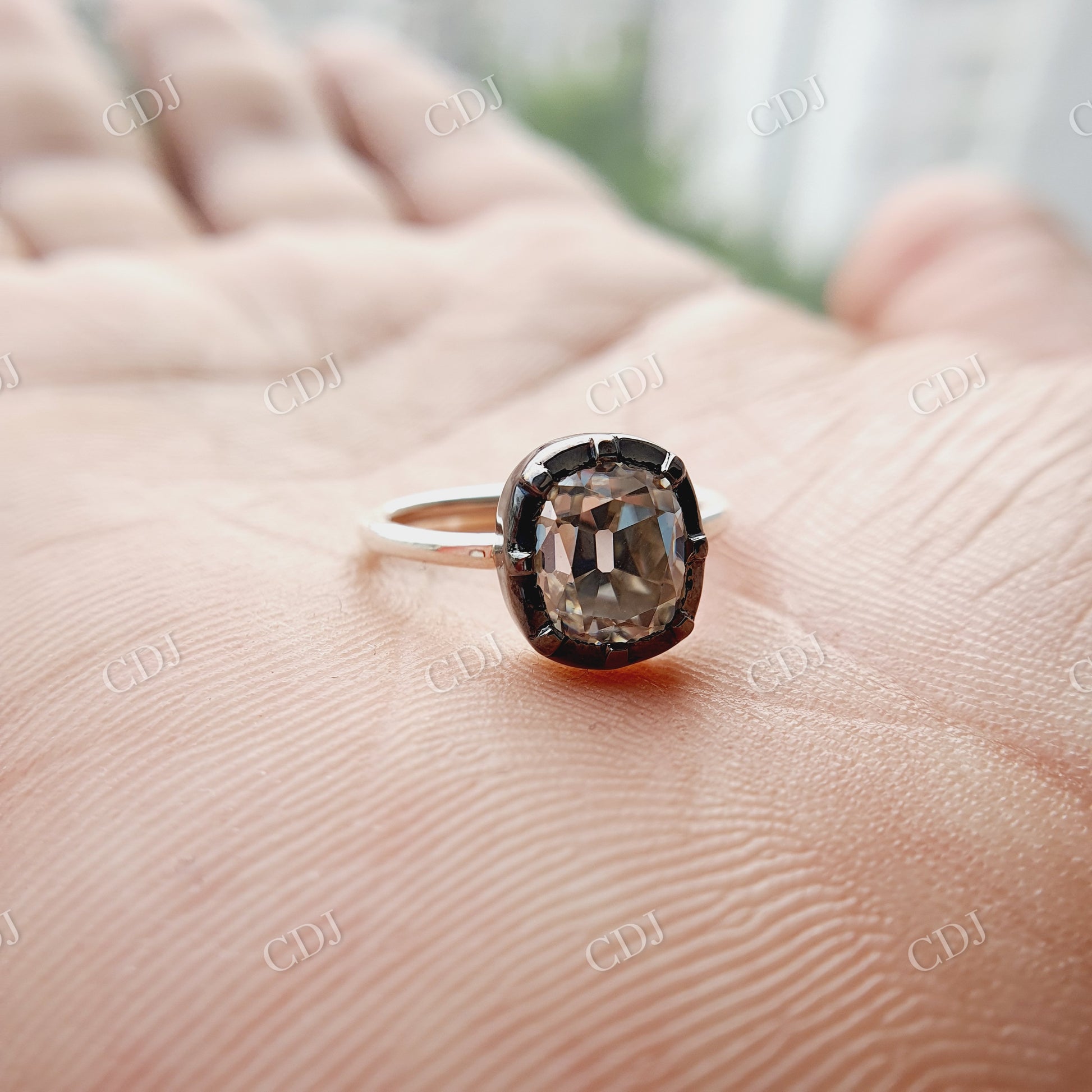 Georgia Victorian Style Engagement Ring Antique Old Mine Cushion Cut Diamond Ring Victorian Style Georgia Ring  customdiamjewel   