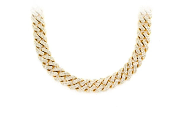 Iced Out Cuban Link Chain Necklace Rapper Men  customdiamjewel   