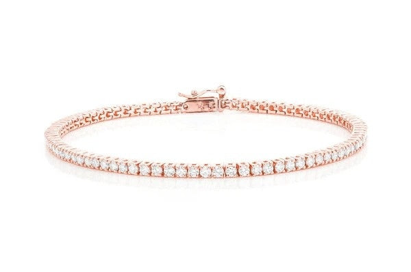 Single Line Yellow Gold Diamond Tennis Bracelet  customdiamjewel   