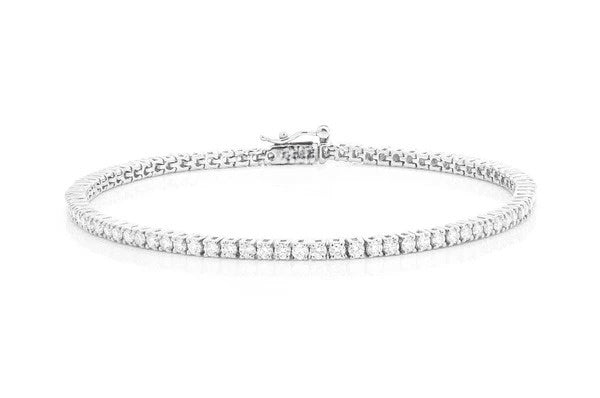 Single Line Yellow Gold Diamond Tennis Bracelet  customdiamjewel   