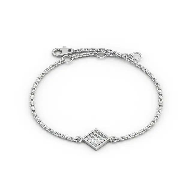 0.48CT Cluster Delicate Lab Grown Diamond Bracelet  customdiamjewel 10KT White Gold VVS-EF