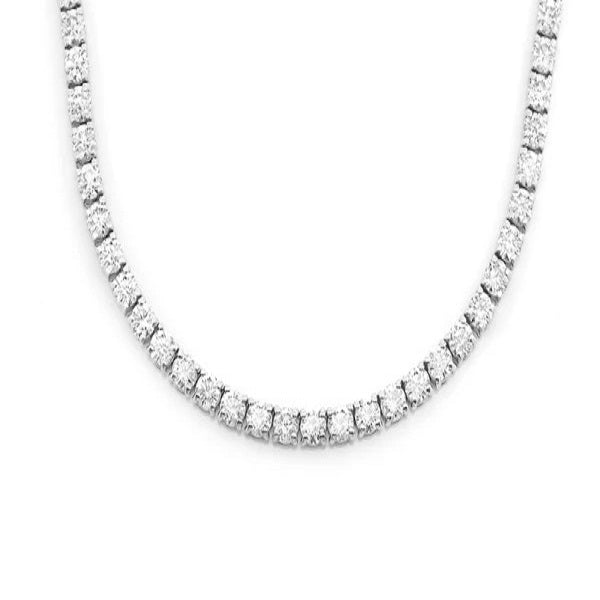 Luxury Tennis Chain Necklace Round Diamond Jewelry  customdiamjewel   