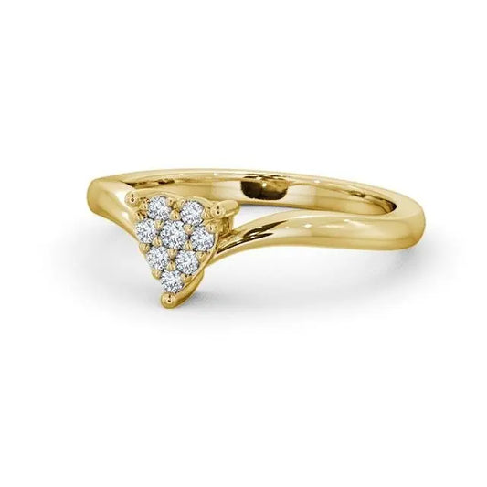 0.20CT Round Cut Cluster Lab-Grown Diamond Ring  customdiamjewel 10KT Yellow Gold VVS-EF