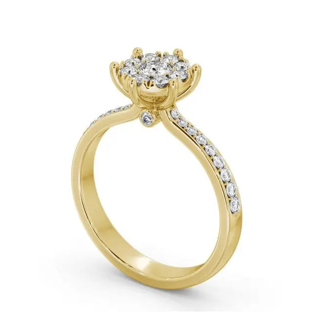 Round Cut Eternity 0.45CTW Lab Grown Diamond Ring  customdiamjewel   