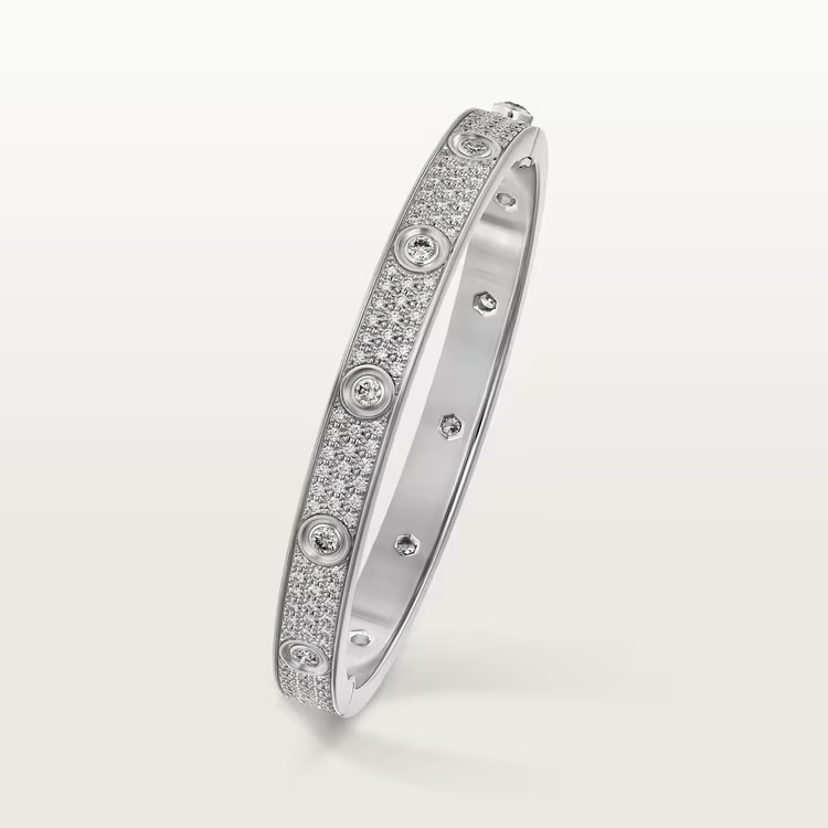 Leve Pave Moissanite Bangle Bracelet  customdiamjewel   