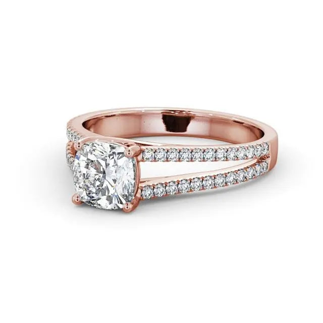 0.90CTW Cushion Lab Grown Diamond Engagement Ring  customdiamjewel 10KT Rose Gold VVS-EF