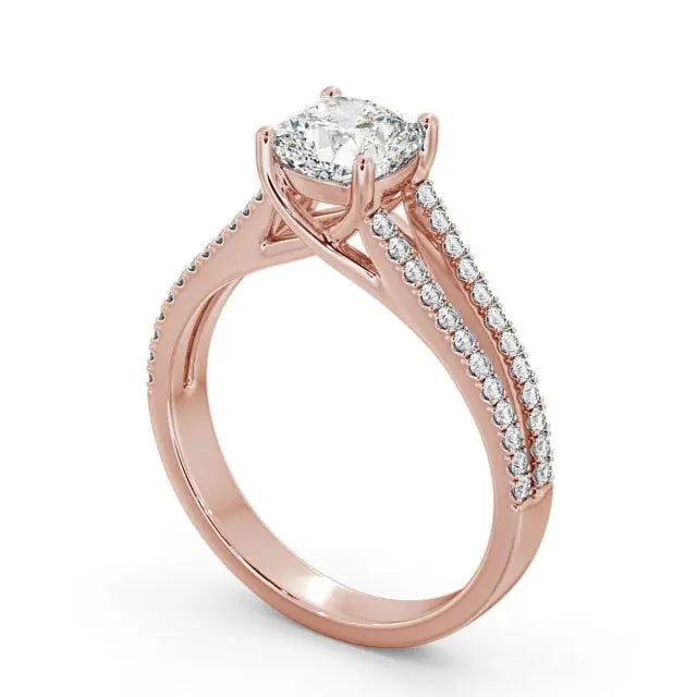 0.90CTW Cushion Lab Grown Diamond Engagement Ring  customdiamjewel   