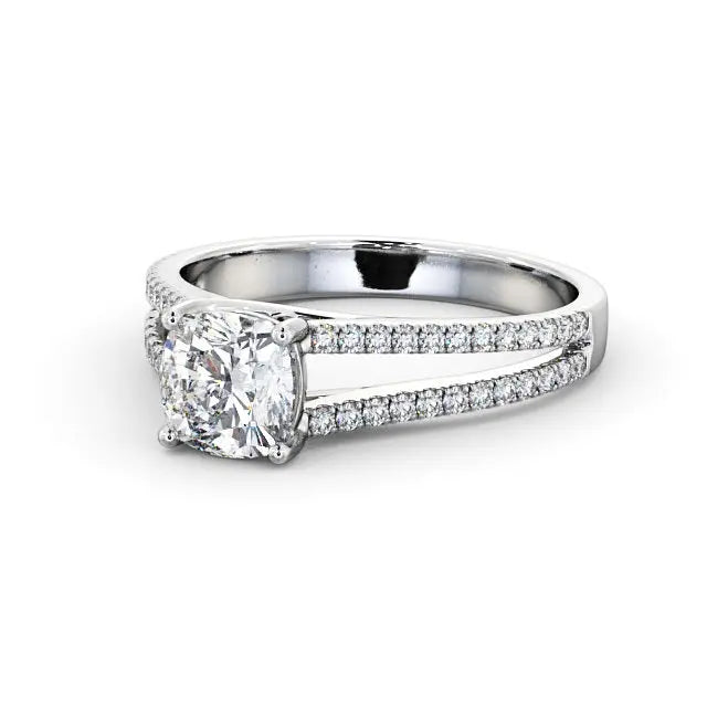 0.90CTW Cushion Lab Grown Diamond Engagement Ring  customdiamjewel 10KT White Gold VVS-EF