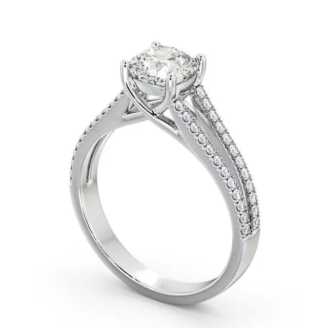 0.90CTW Cushion Lab Grown Diamond Engagement Ring  customdiamjewel   