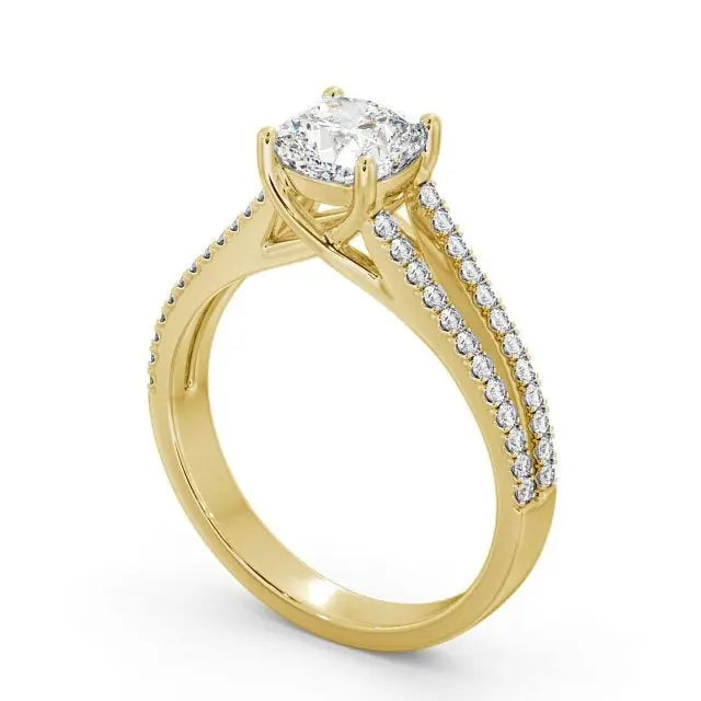 0.90CTW Cushion Lab Grown Diamond Engagement Ring  customdiamjewel   