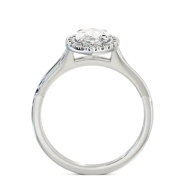 0.95CT Halo Set Marquise Cut Lab Grown Diamond Ring  customdiamjewel   