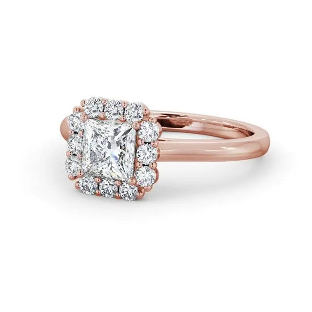 0.50CTW Cluster Lab Grown Diamond Engagement Ring  customdiamjewel 10KT Rose Gold VVS-EF