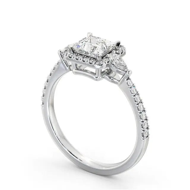 Princess Cut 0.65CTW Eternity Lab Grown Diamond Engagement Ring  customdiamjewel   