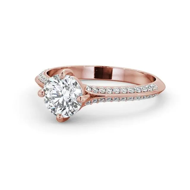 Designer 1.50CTW Round Lab Grown Diamond Ring  customdiamjewel 10KT Rose Gold VVS-EF