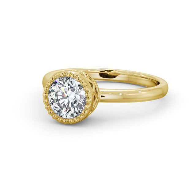 1.50CT Vintage Round Cut Lab Grown Diamond Ring  customdiamjewel 10KT Yellow Gold VVS-EF