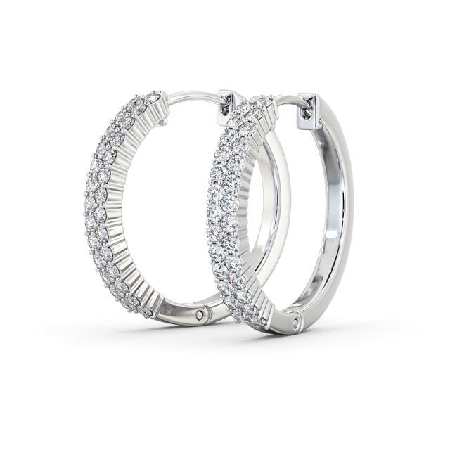 1.0 CTW Hoop Round Lab Grown Diamond Earrings  customdiamjewel   