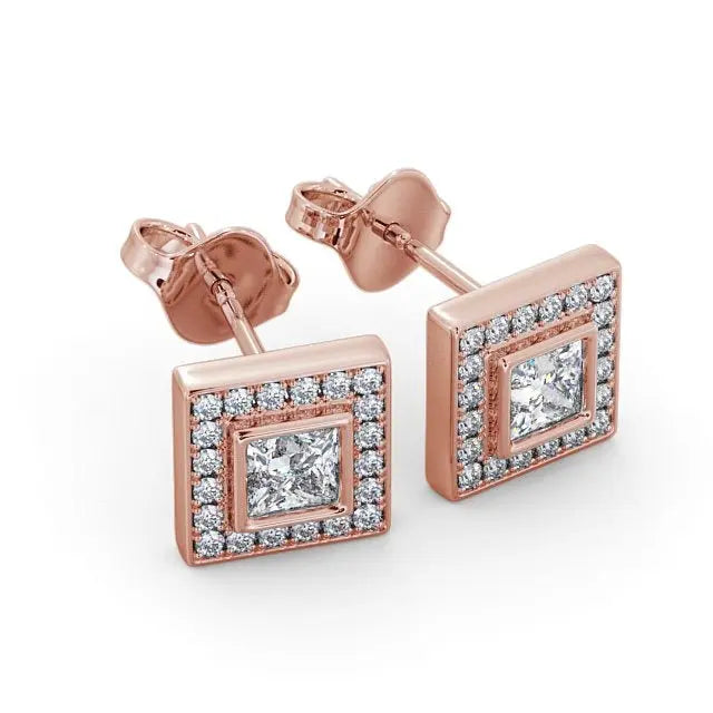 0.55CTW Dainty Square Lab Grown Diamond Earring  customdiamjewel   