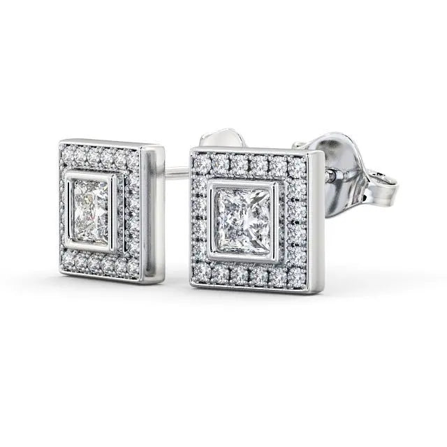 0.55CTW Dainty Square Lab Grown Diamond Earring  customdiamjewel   