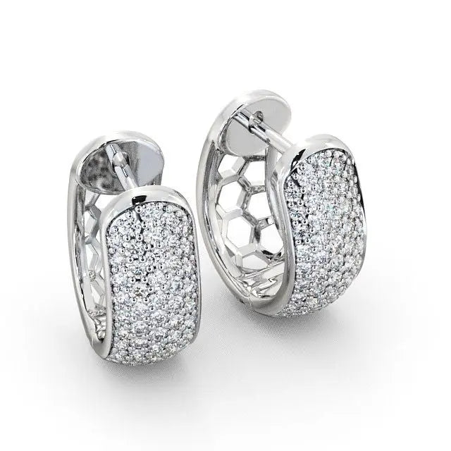 0.40CTW Custer Lab Grown Diamond Hoop Earrings  customdiamjewel   