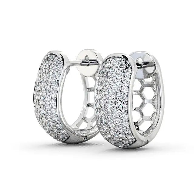 0.40CTW Custer Lab Grown Diamond Hoop Earrings  customdiamjewel   