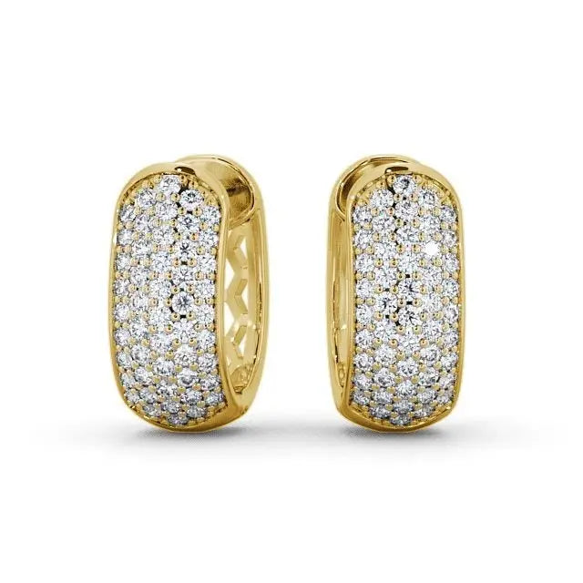 0.40CTW Custer Lab Grown Diamond Hoop Earrings  customdiamjewel 10KT Yellow Gold VVS-EF