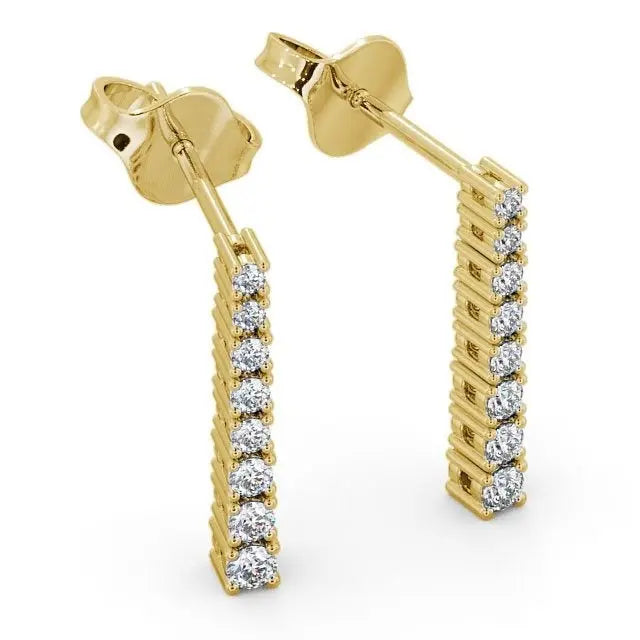 1.10CTW Lab Grown Diamond Bar Earrings  customdiamjewel   