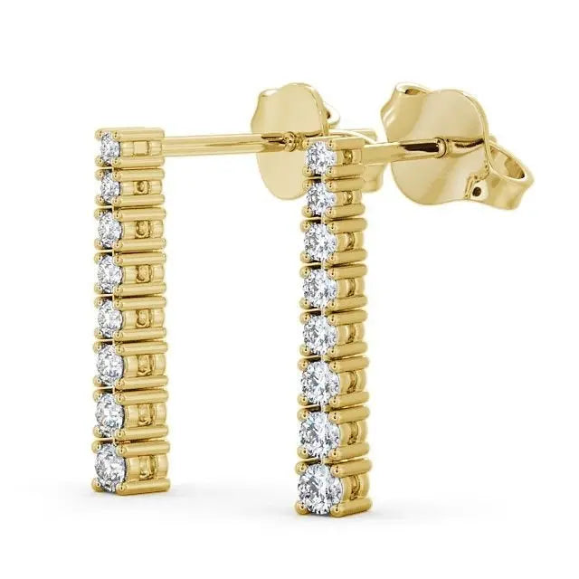 1.10CTW Lab Grown Diamond Bar Earrings  customdiamjewel   