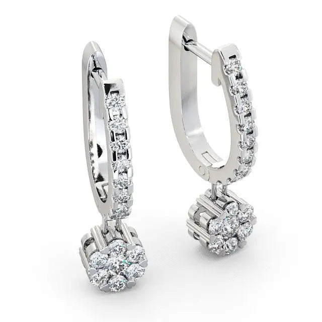 1.95CTW Round Lab Grown Diamond Dangle Earrings  customdiamjewel   