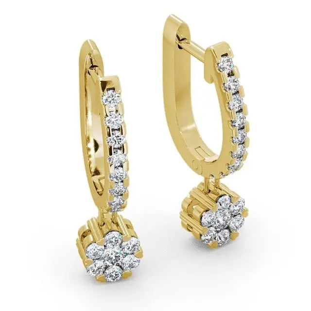 1.95CTW Round Lab Grown Diamond Dangle Earrings  customdiamjewel   