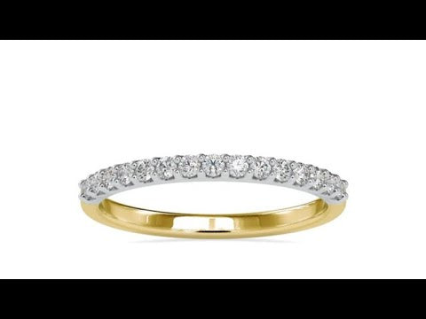 0.28CTW Two Tone Diamond Wedding band customdiamjewel