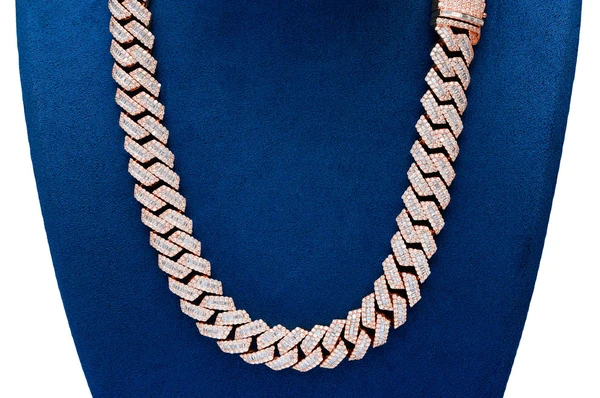 Baguette Diamond Hip Hop Iced Out Cuban Chain Necklace  customdiamjewel   