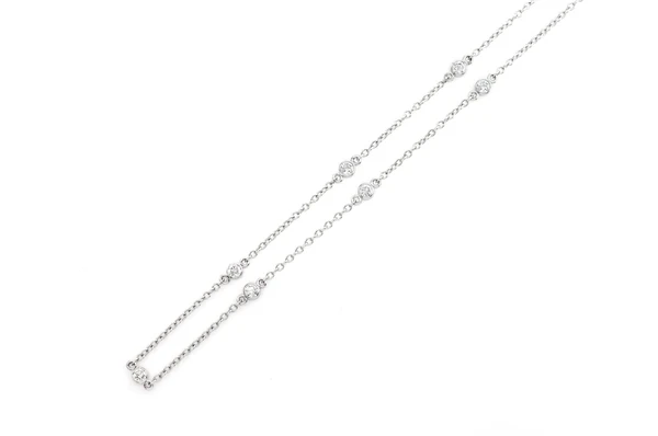 Round Bezel Set Diamond daily wear chain Necklace  customdiamjewel   