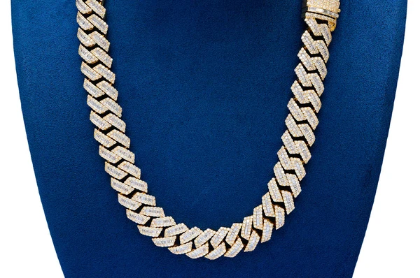 Baguette Diamond Hip Hop Iced Out Cuban Chain Necklace  customdiamjewel   