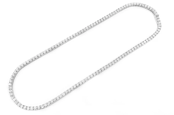 Round Cut Diamond Prong Set Tennis Necklace  customdiamjewel   