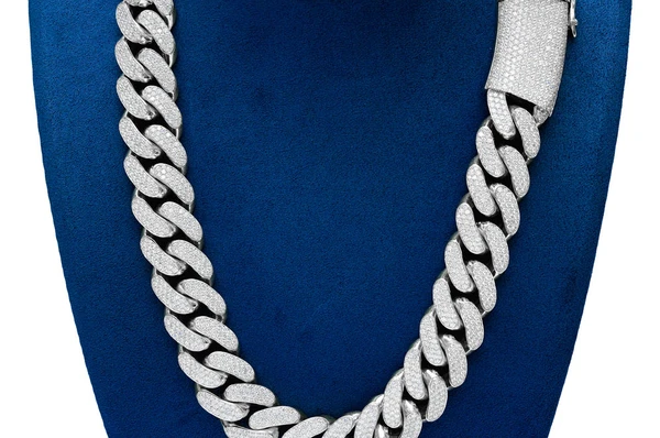 22MM 3 Row Miami Cuban Chain Hip Hop Necklace  customdiamjewel   