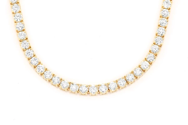 Round Cut Diamond Prong Set Tennis Necklace  customdiamjewel   