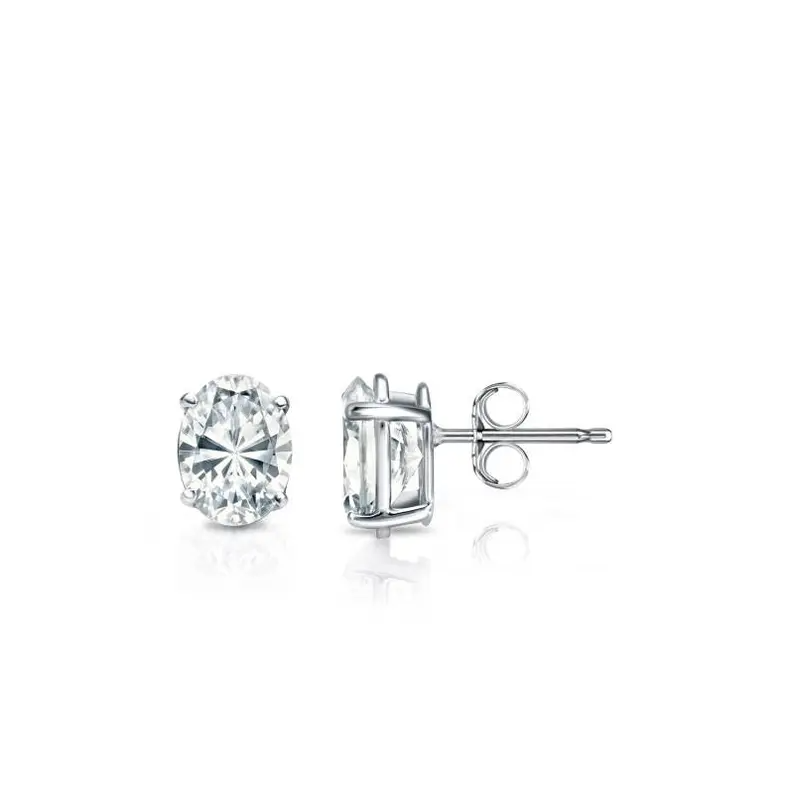 0.5CT Oval Cut Moissanite Stud Earrings  customdiamjewel   